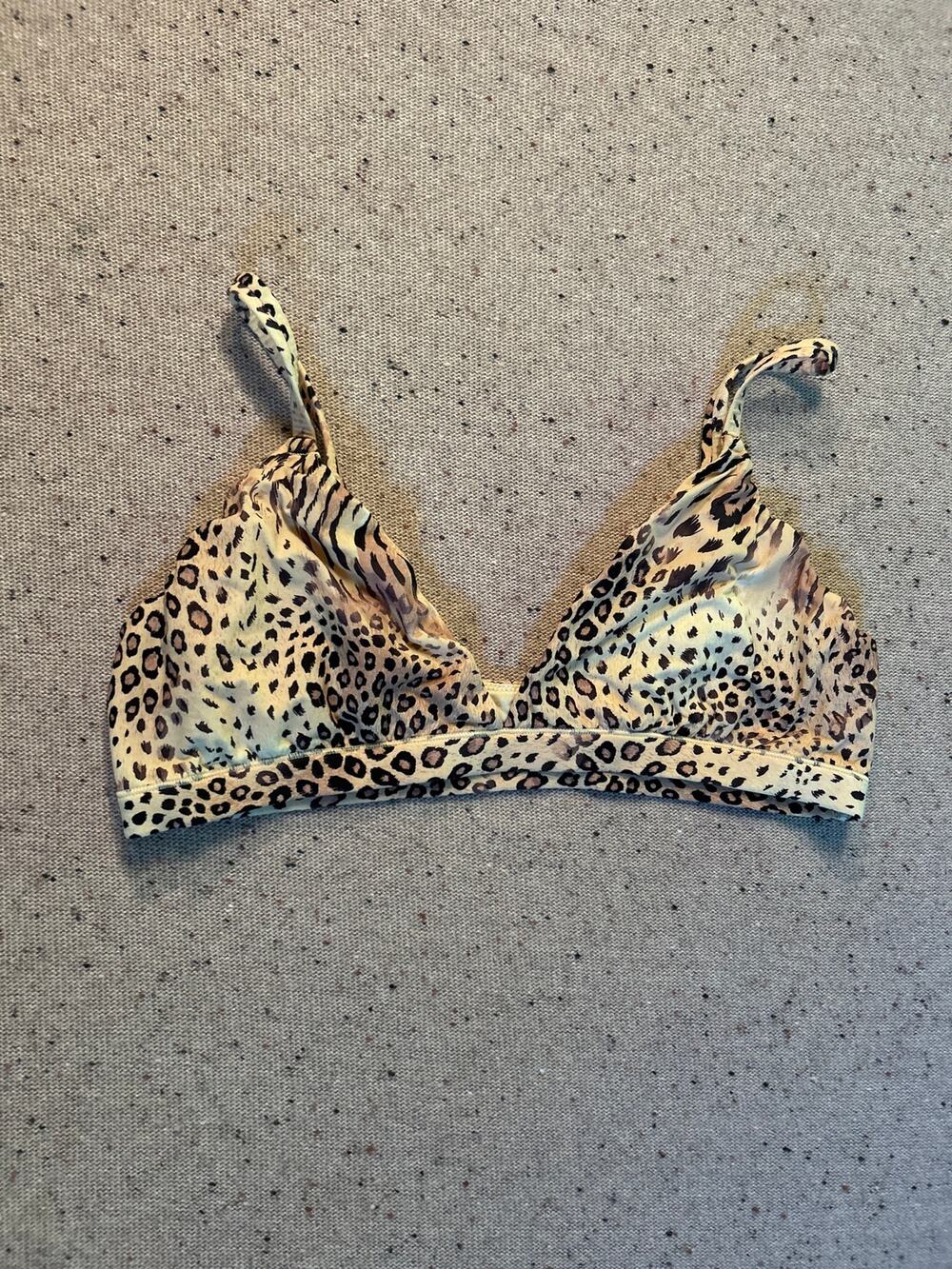 SKIMS leopard print triangle bralette XL
